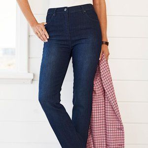 NEW Cotton Traders jeans--dark denim---sz 8---